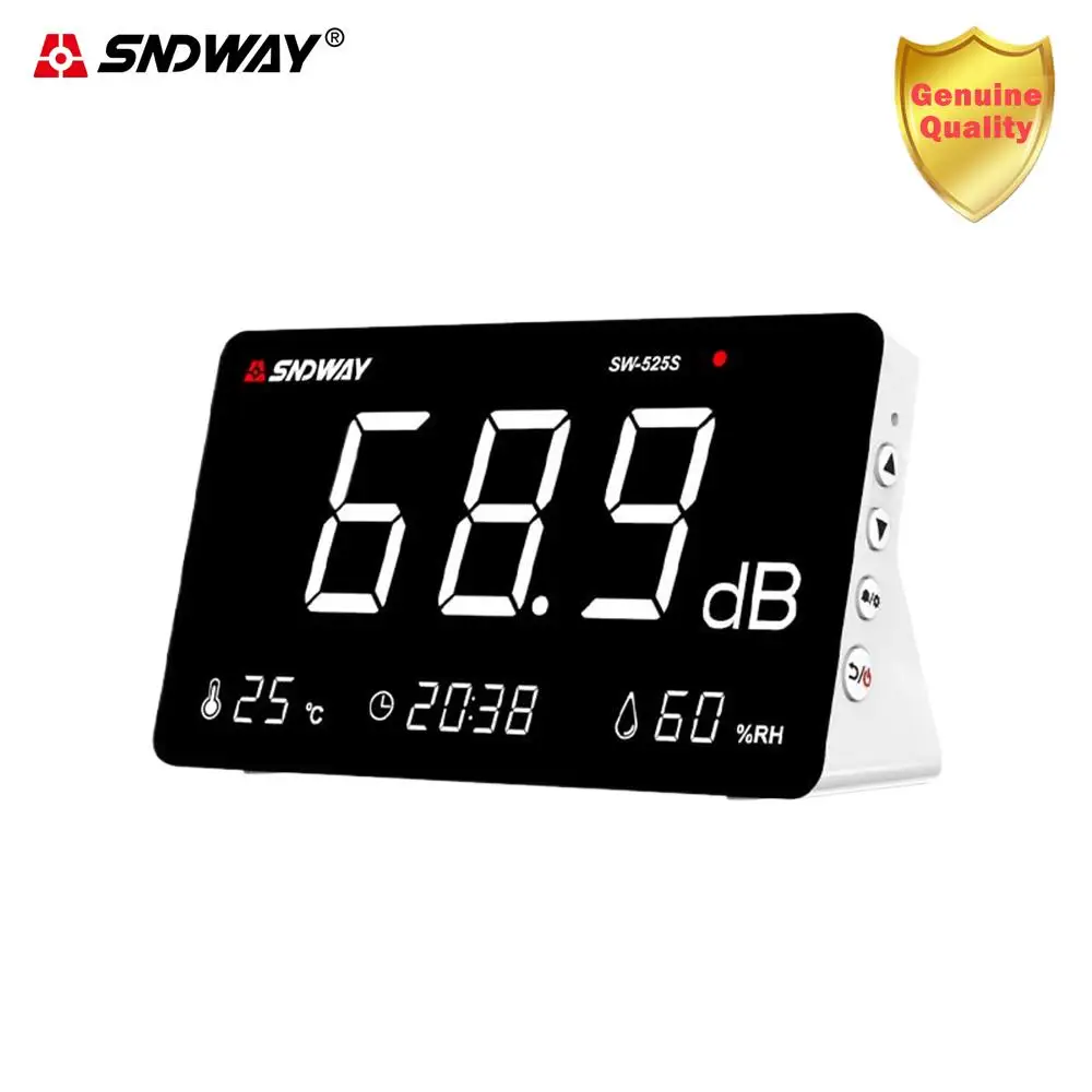 

SNDWAY SW-525S Wall Mounted Noise Decibel Meter 30-130dB Digital Sound Level Meter dB Detector Professional Decibelimeter