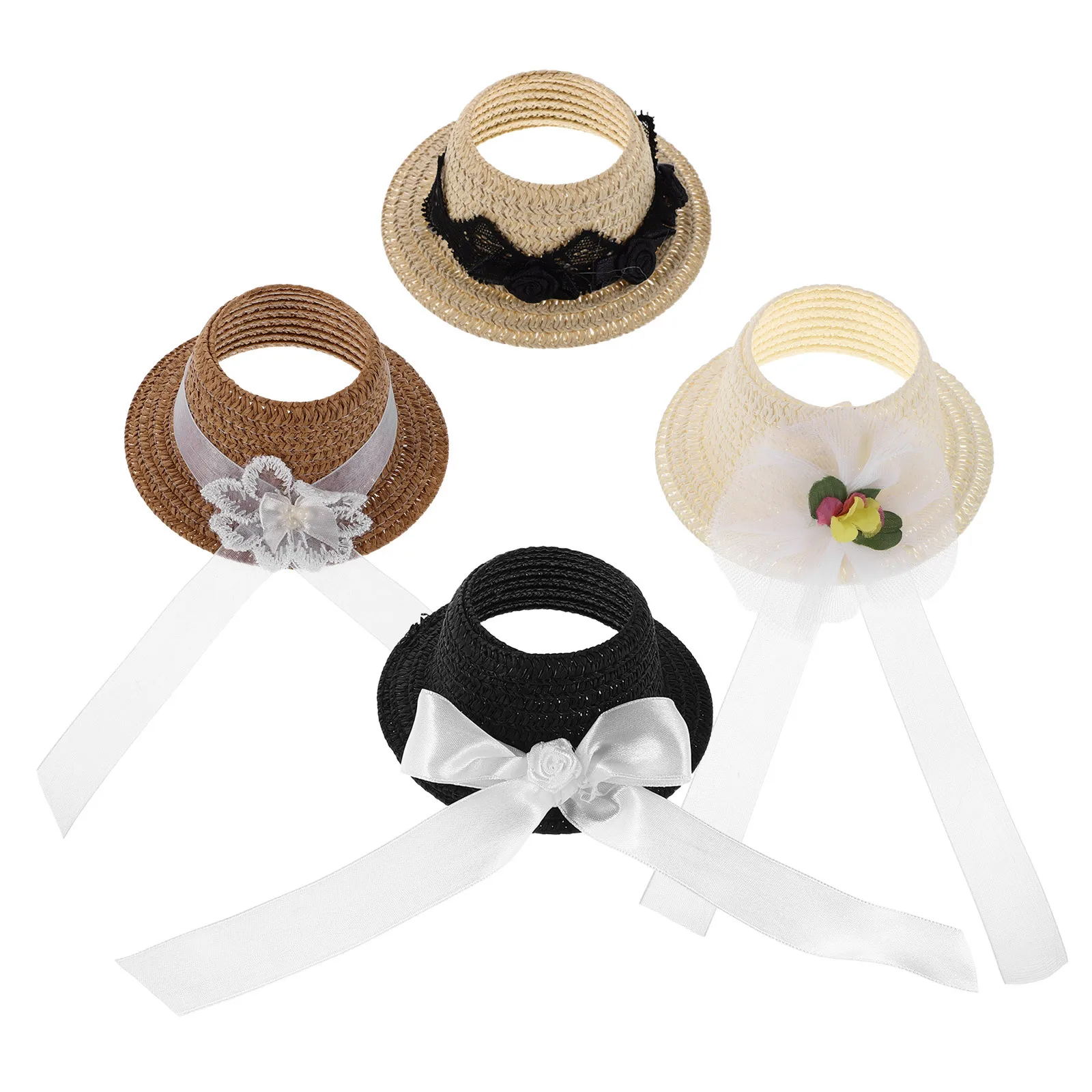 4 قطعة القبعات اسطوانة صغيرة القوس تصميم المدمجة توفير المساحة مصغرة الملحقات DIY بها بنفسك الحرف عطلة حفلة الحلي ديكور