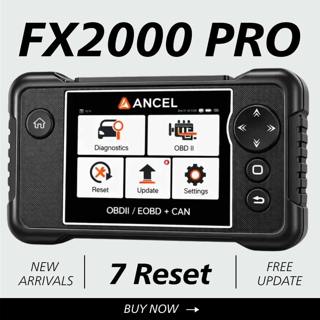 Диагностический сканер ANCEL FX2000 Pro OBD2 для проверки двигателя, ABS, SRS, трансмиссии с функцией прокачки, пожизненные бесплатные обновления