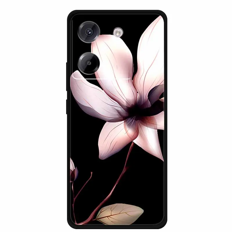 حافظة لهاتف Poco M7 Pro 5G M7Pro زهور ثلاثية الأبعاد من السيليكون المزخرف غطاء حماية ناعم لهاتف Xiaomi Poco M7 Pro 5G