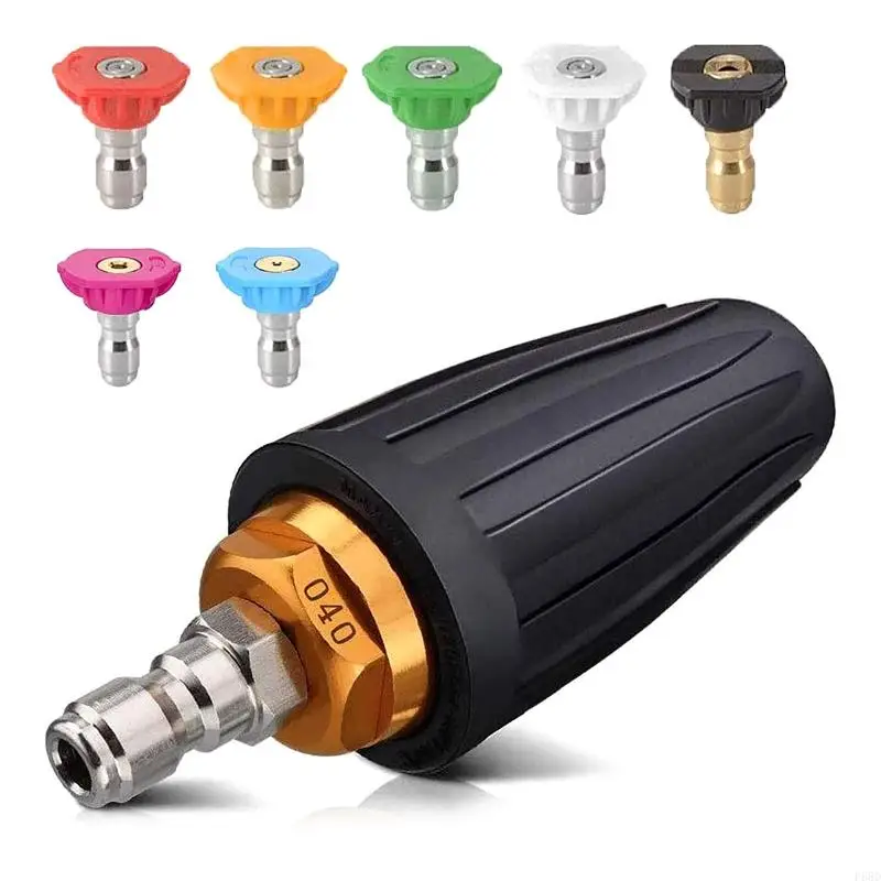 F68D Pressure Washer 1/4'' Quick Connection Tips Set Multiple Degrees 4000PSI