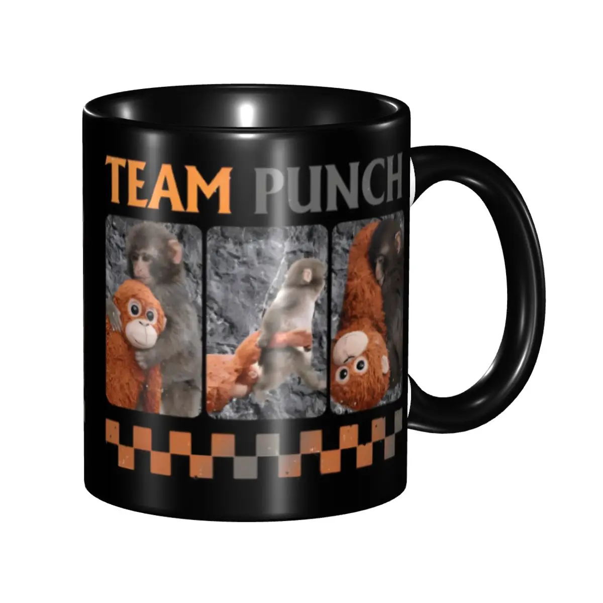 

Monkey Punch Baby Monkey Holding Toy Gift Mug for Friends Kawaii Coffee Cup Christmas Present for Home
