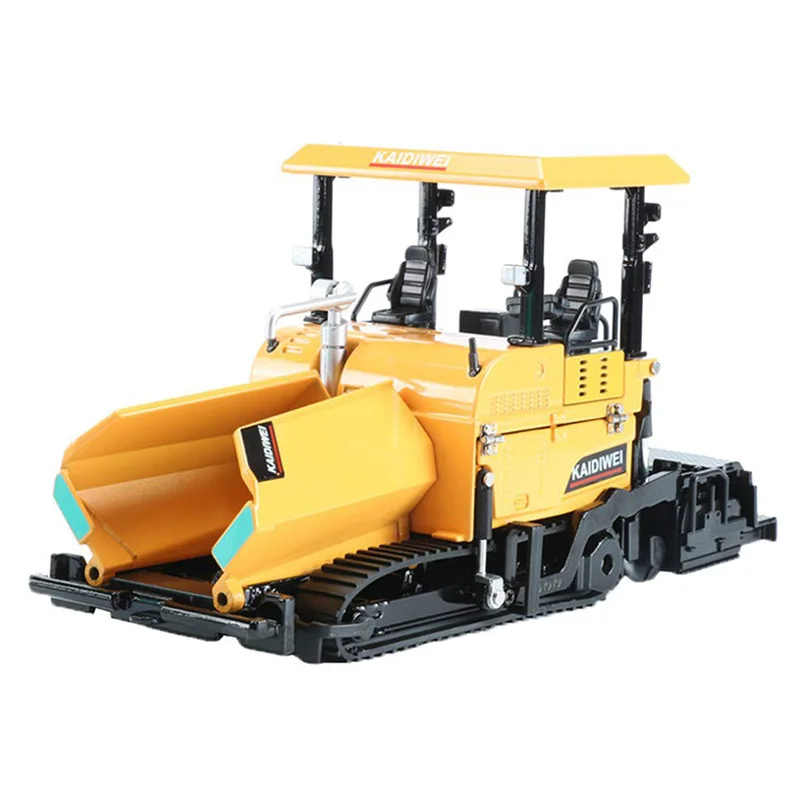 Alloy Diecast Paver Machine Paving Asphalt Highway Construction Truck 1:40 Engineering Vehicle Model Dekoracja Zabawki dla dzieci, żółty