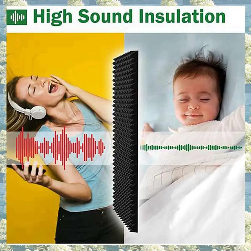 

24 Pack Self Adhesive Acoustic Foam Panels Fireproof Soundproofing Treatment Wall Panel,Reduce Noise Foam For Studio,Etc