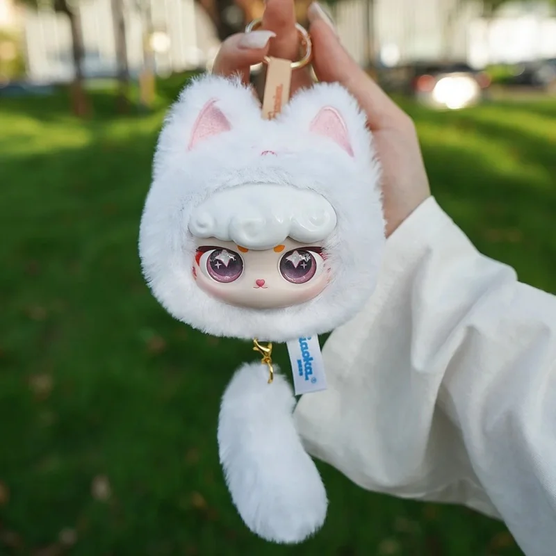 Genuino Lucky Meow Iv Series Blind Box Cartoon Peluche Doll Cute Face Zaino Decorazione Giocattolo Portachiavi Surpris Mystery Box Toys