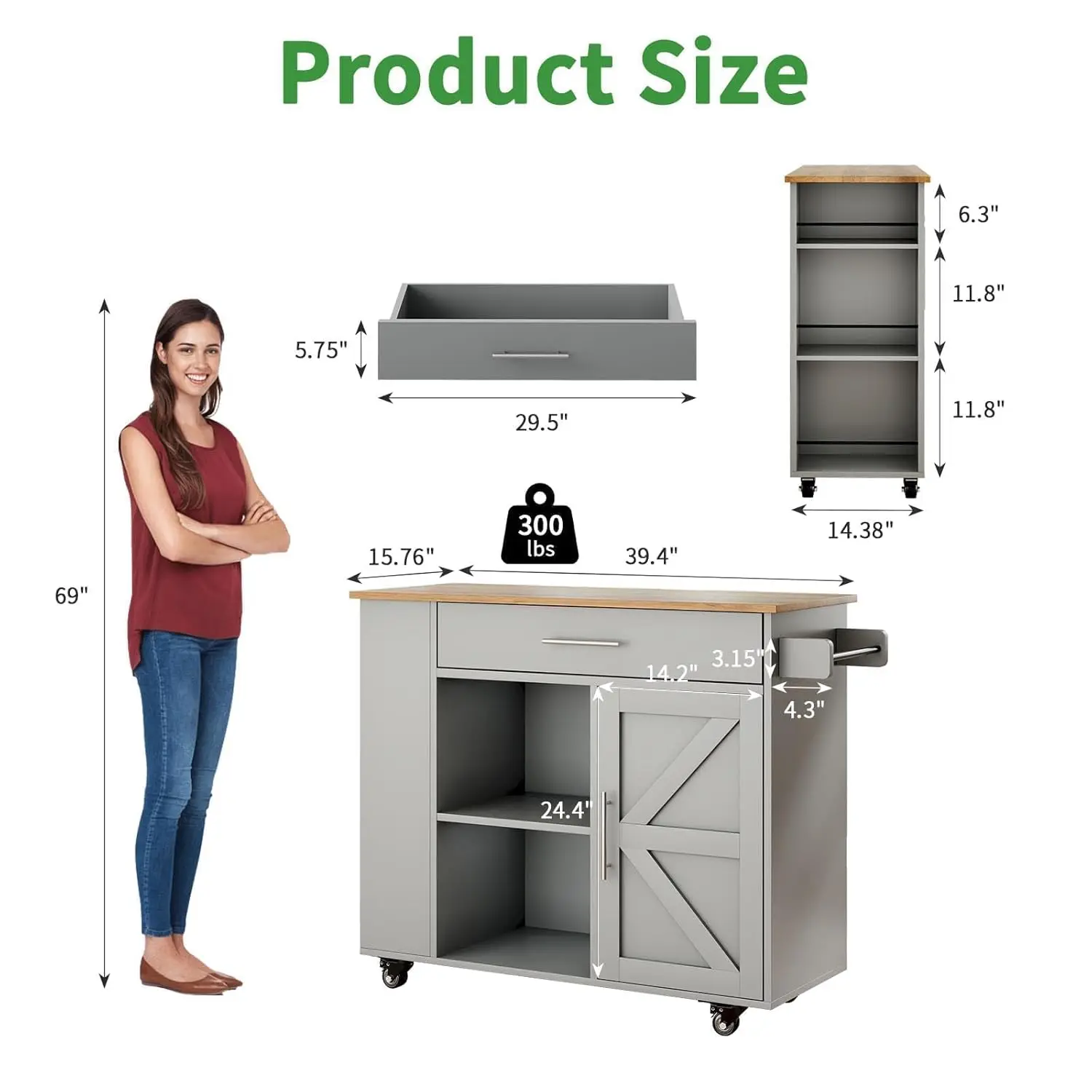 Thumbnail 2 - #1 Trending Kitchen Island Carts Right Now