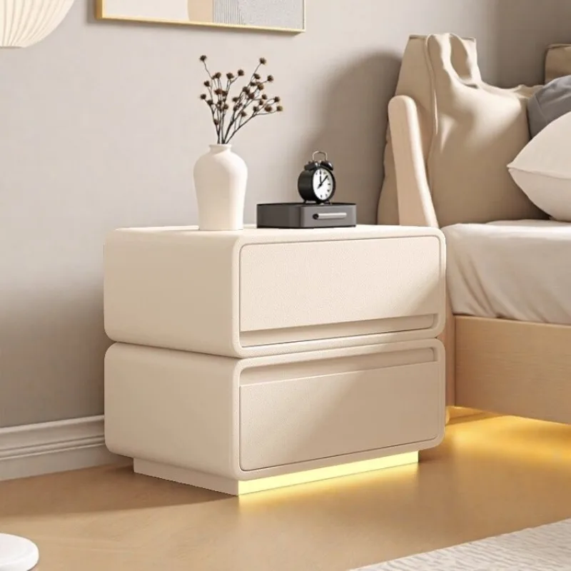 Light luxury solid wood cream wind simple light luxury storage cabinet