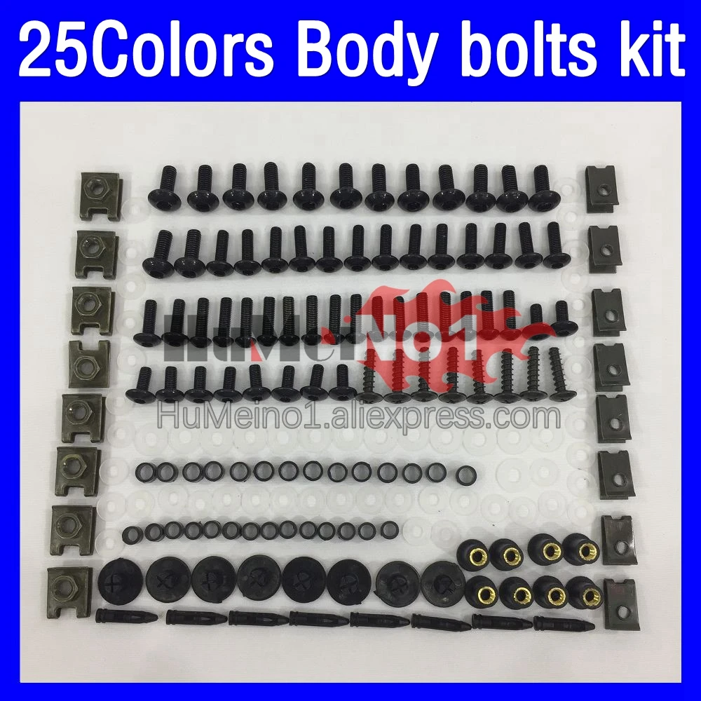 268ps Fairing bolts full screw kit For KAWASAKI NINJA ZZR 1100 CC ZZR-1100 ZZR1100 90 91 92 1990 1991 1992 Body bolt screws Nuts