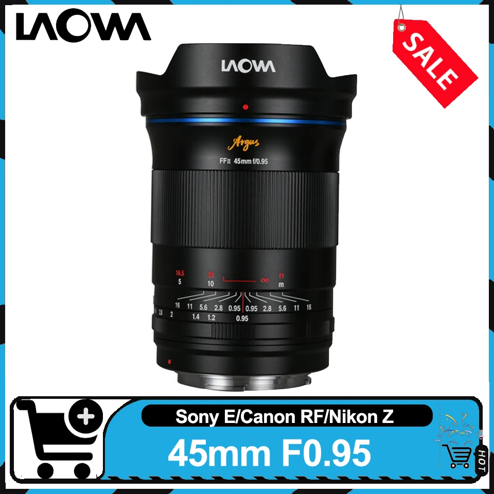 

Laowa Full Frame 45mm F0.95 Portrait Lens Large Aperture Manual Focus Prime Camera Lens for Sony A7S Canon R6 Nikon Z50