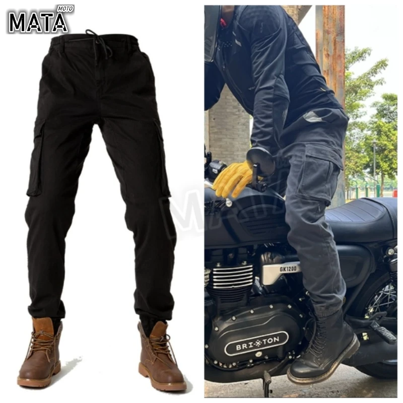 

Summer Mesh Motorcycle Pants Men Off-road Motocross Racing Pants Cycling Motorbike Riding Trousers with CE Protective Knee Pads