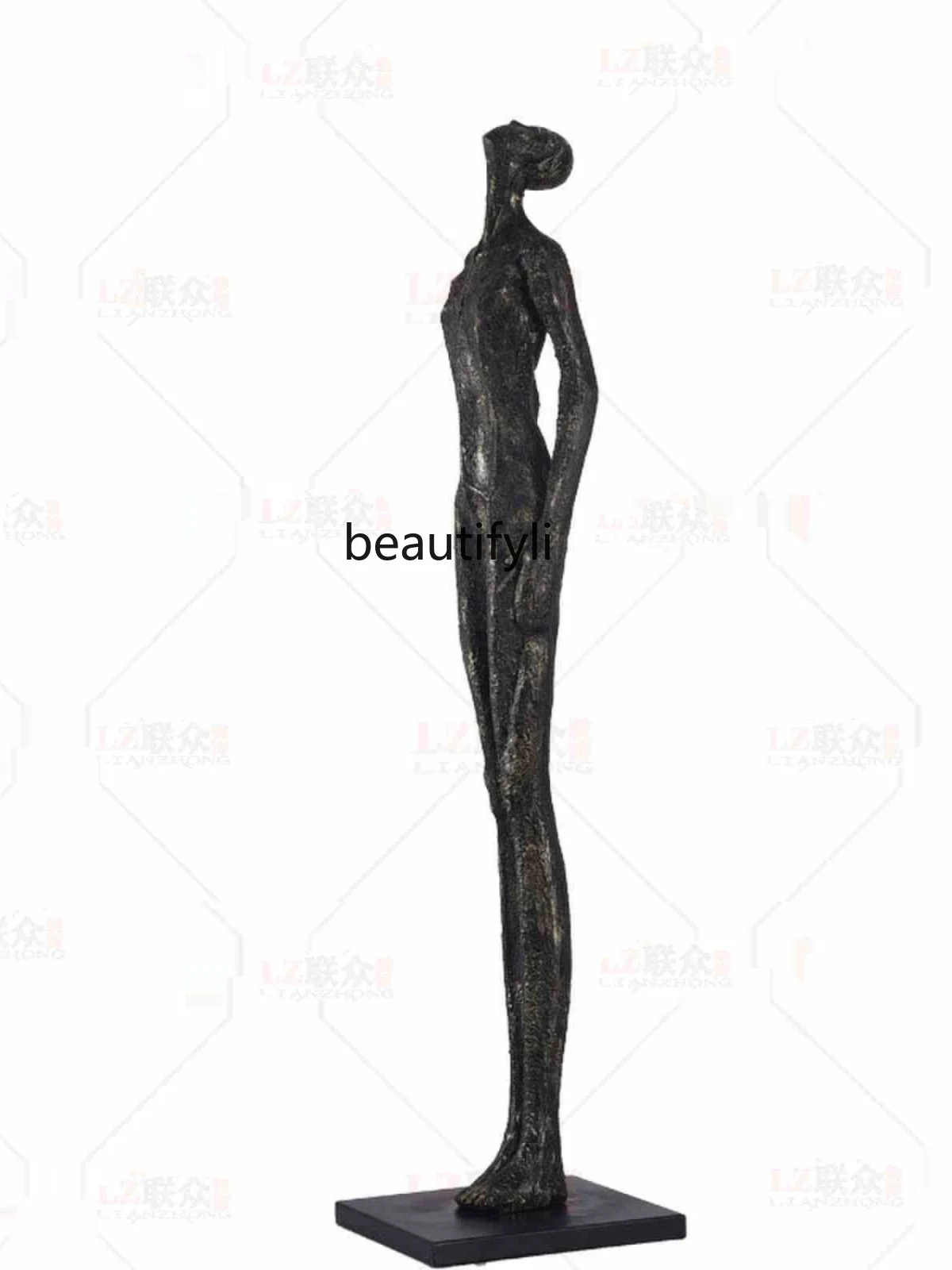 

Modern Humanoid Art Sculpture Big Decorations Designer Sales Office Club Abstract Human Body FRP Floor Ornaments