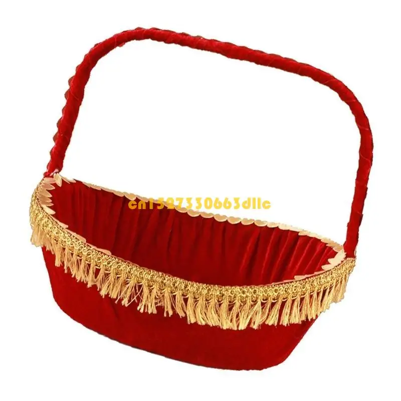 

124А обрезанный золотом держатель свадебного букета корзины для девочек-цветочниц для крытого мероприятия на открытом воздухе