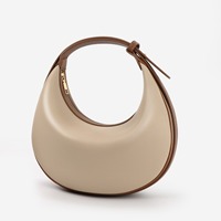 Causal Half Moon PU Vintage Shoulder Bag Crossbody Women Female Daily Bag Handbags Shopping Designer Purse