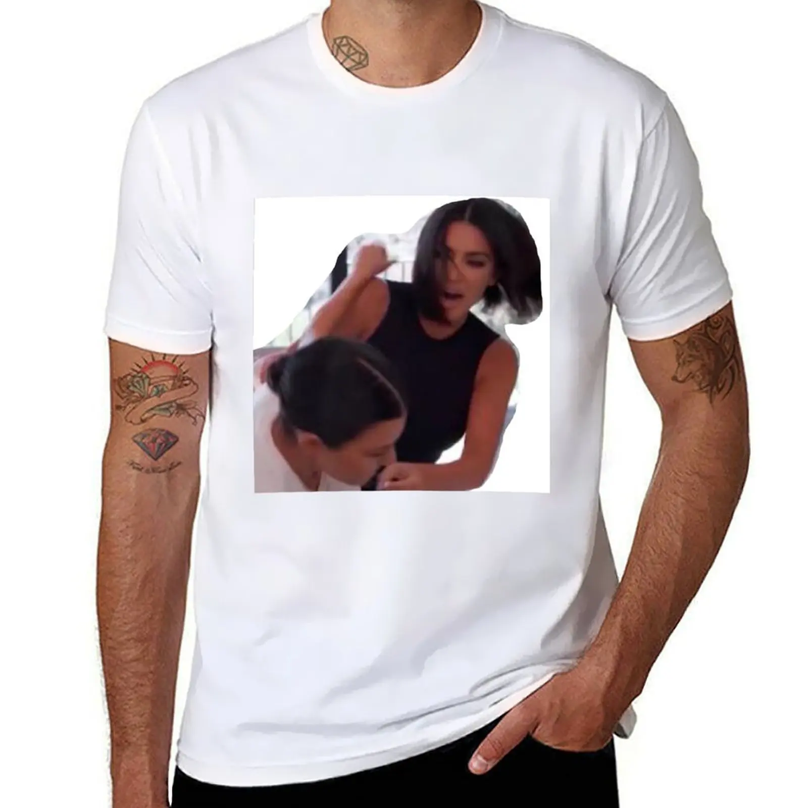 

Kim and Kourt Fight T-Shirt man t shirt cotton t shirts cotton 100% t shirt man designer T-shirt