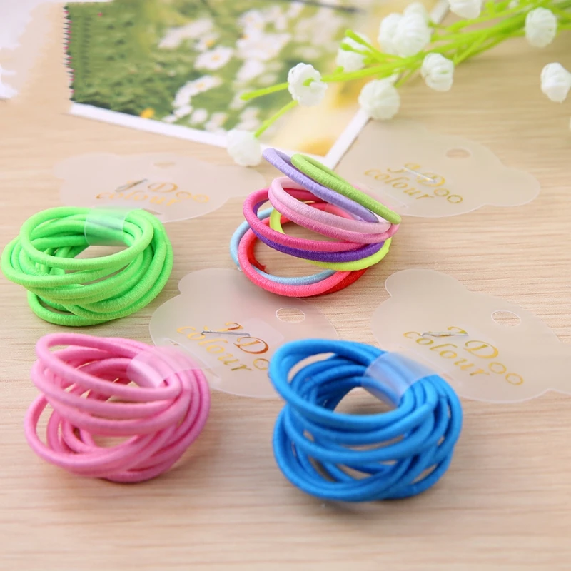 10/20pcs/Set Candy Color Elastic Hair Bands Girls Rubber Bands  Baby Small Ponytail Holder Scrunchies Hair ties Hair Accessories