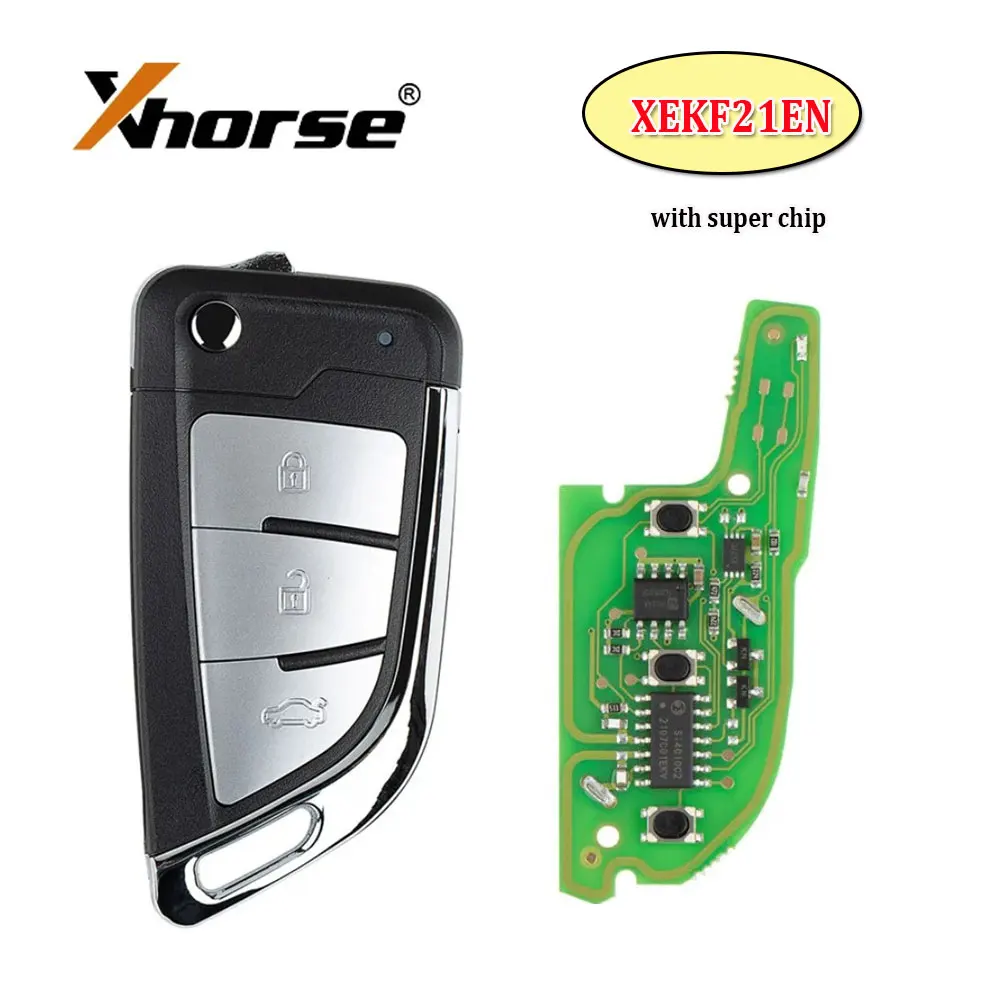 

Супер дистанционный ключ Xhorse XEKF21EN для BMW Style 3, серебряные кнопки, тип ножа, автомобильный дистанционный ключ, работающий с VVDI2, VVDI Key Tool Max