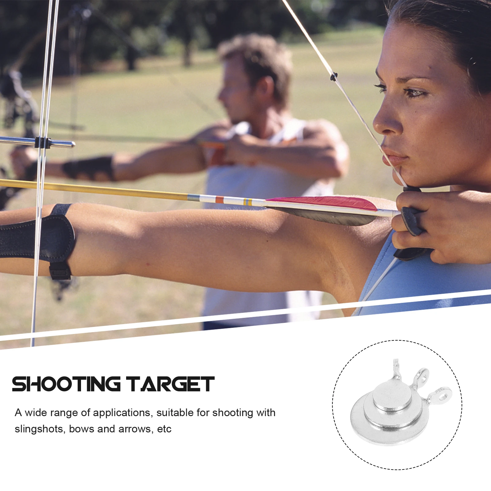 

6Pcs Shooting Training Target Premium Manganese Steel Compact Hanging Exercise Plate for Outdoor Practice Accurate Skill