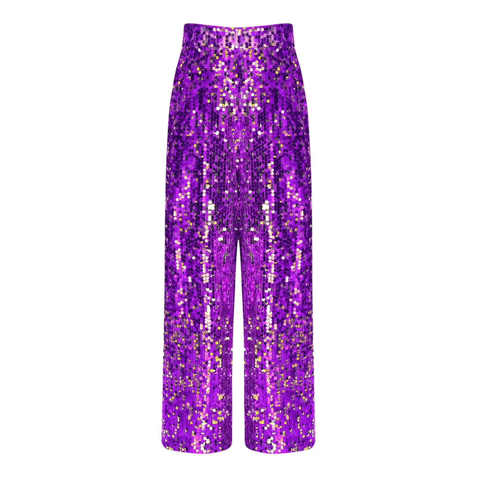 Costume de danse Jazz à paillettes pour filles, pantalon Long brillant, ample, à la mode, pour Festival, spectacle sur scène, Hip Hop