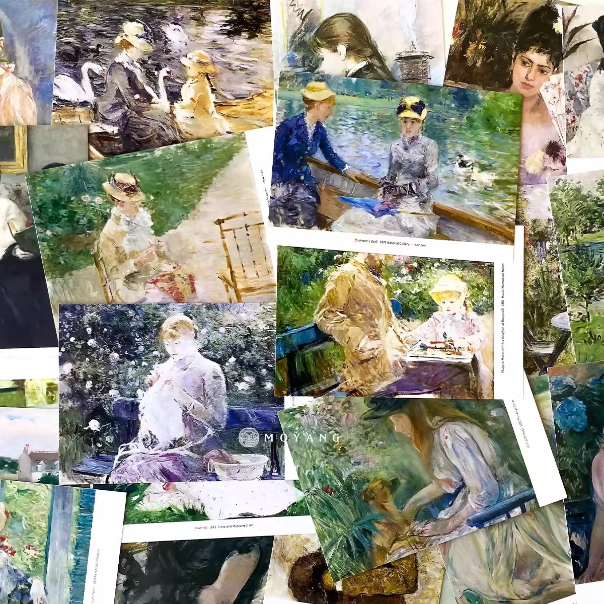 

30 Pcs/Set Berthe Morisot Sketch Painting Postcard INS Style Greeting Message Cards DIY Journal Decoration Student Gift