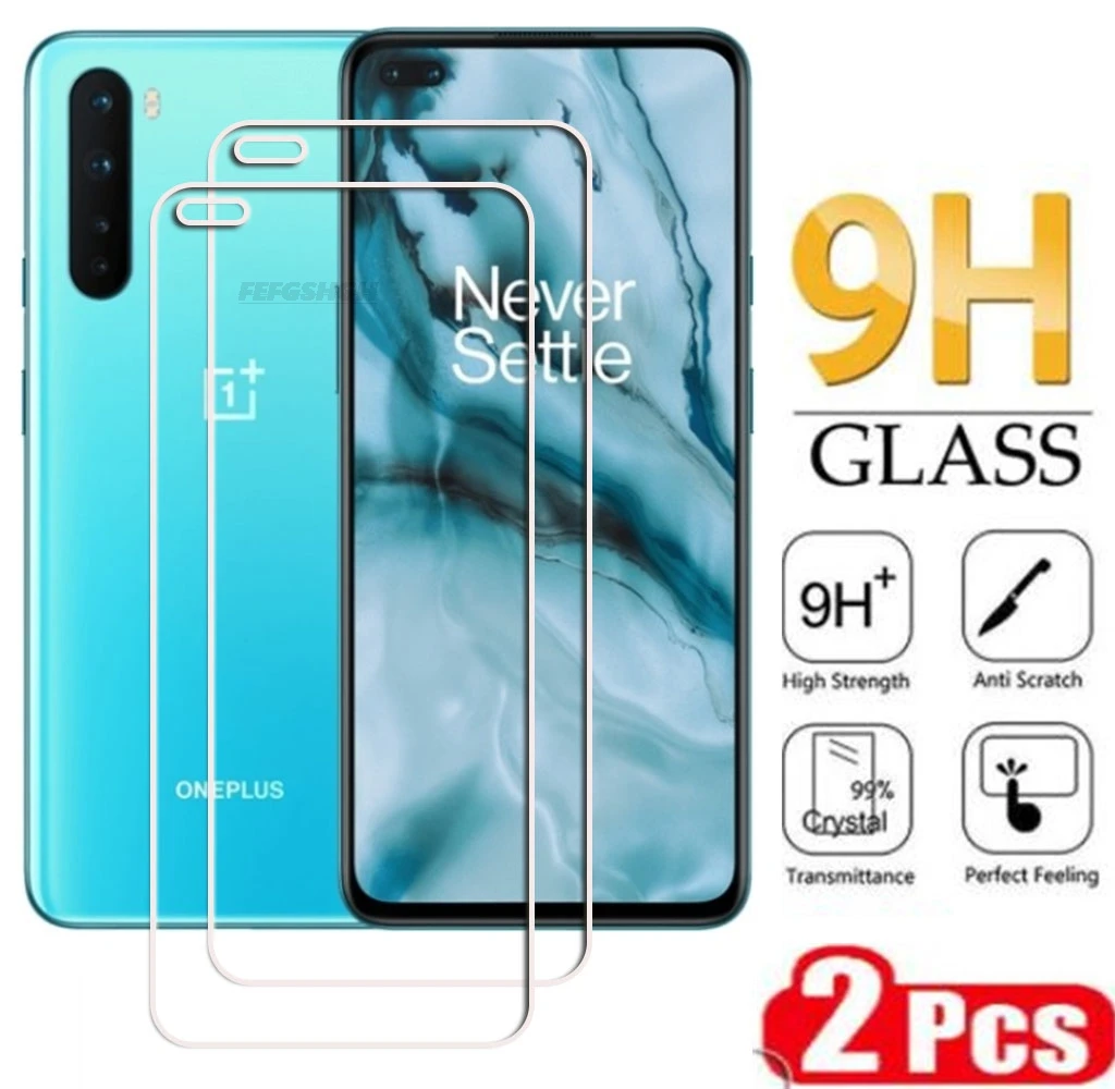 

2PCS 9H HD Tempered Glass For OnePlus Nord 6.44" OnePlusNord 1+ Nord AC2001 AC2003 Screen Protective Protector Cover Film
