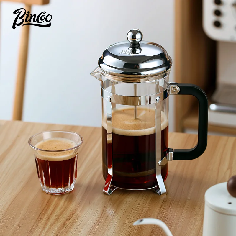 Bincoo Glass Coffee Pot Home Sharing Pot Filter Pot Utensils Milk Foaming French Hand Brewing Set French Press Pot