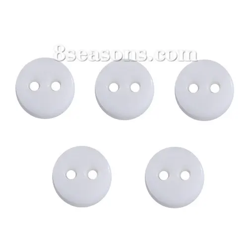 200-500pcs 6mm Resin Buttons Sewing Scrapbooking Round 2 Holes Buttons Solid Color DIY Women Coat Dress Craft Sewing Accessories