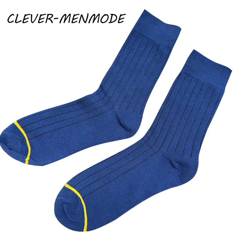 Herren Sexy Baumwolle Business Socken Bequeme atmungsaktive Sportsocken High Tube Gestreifte Casual Soft Socken – Detail 13