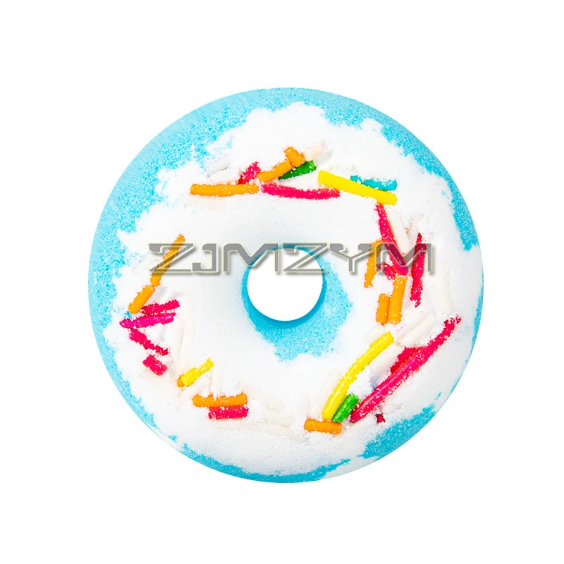 5Pcs Doughnut Shape Bath Bombs Sea Salt Essential Oil Adorable Color Donut Bath Bubble Bomb for Home Swimming Pool Shower