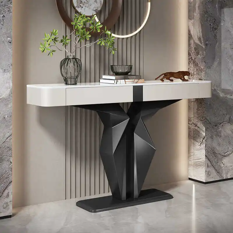 Movable Anti Slip Console Table Spa Salon Grade Entryway Table European Reinforced Tavolo Ingresso Living Room Furniture
