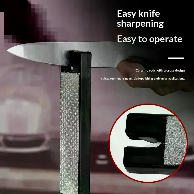 Knife Edge Maintenance with 400/600 Grit Double Sided Foldable Sharpener for Versatility