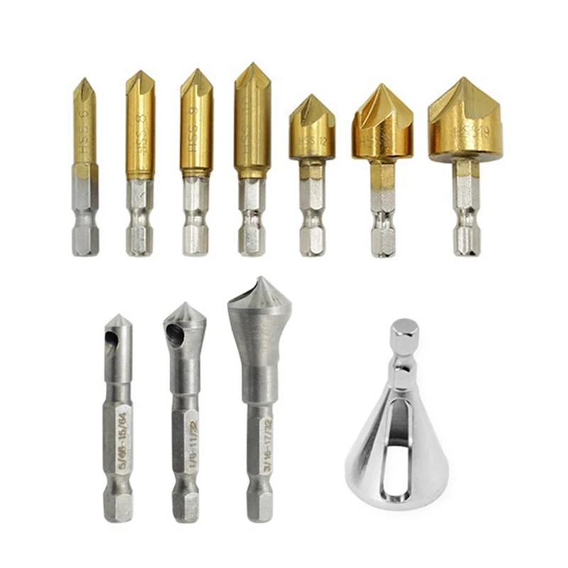 Chamfering Tool Set For Chamfering Machine With 90-Degree Inclined Hole Is Combined And Sleeved With Chamfering Machine Set