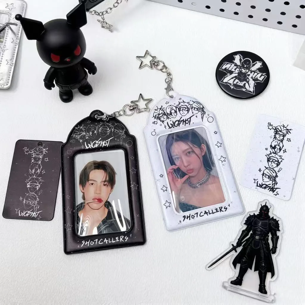 Customized Name Tag LNGSHOT Photcard Holder Sleeves Keychain SHOT CALLERS LNGSHOT4SHO Louis Ohyul Ryul Woojin Fans Merch view 2