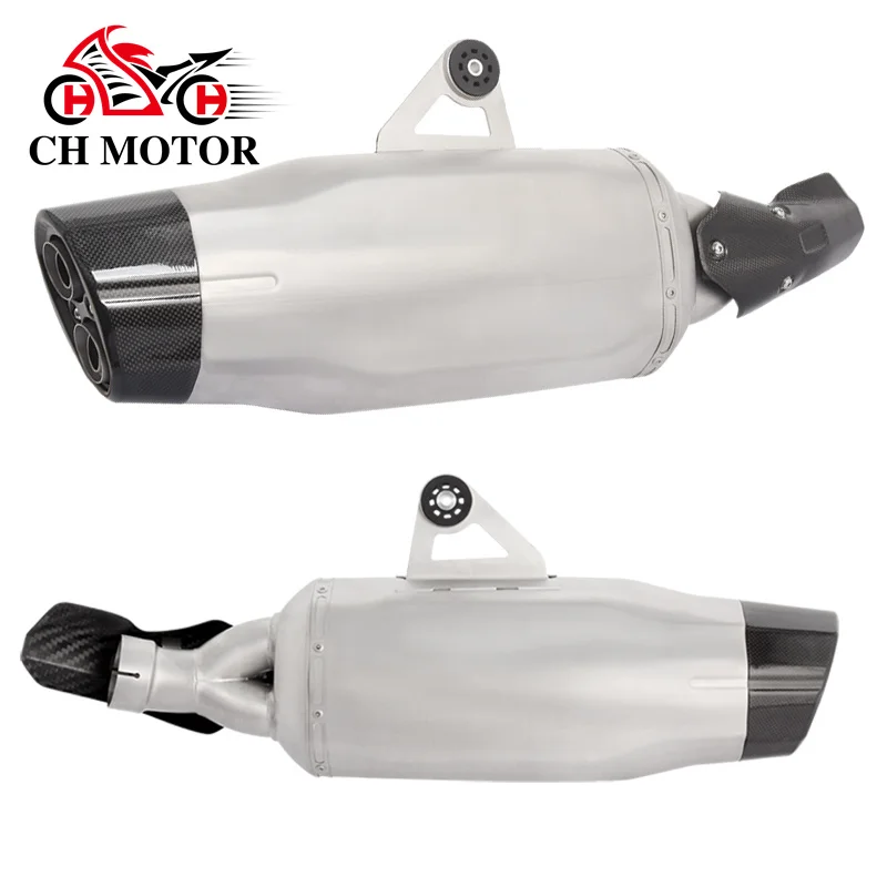 Motorcycle Exhaust Escape Carbon Fiber Muffler DB Killer Link Pipe Slip On For BMW R1250GS ADV R1250 GS Adventure 2008 2009-201