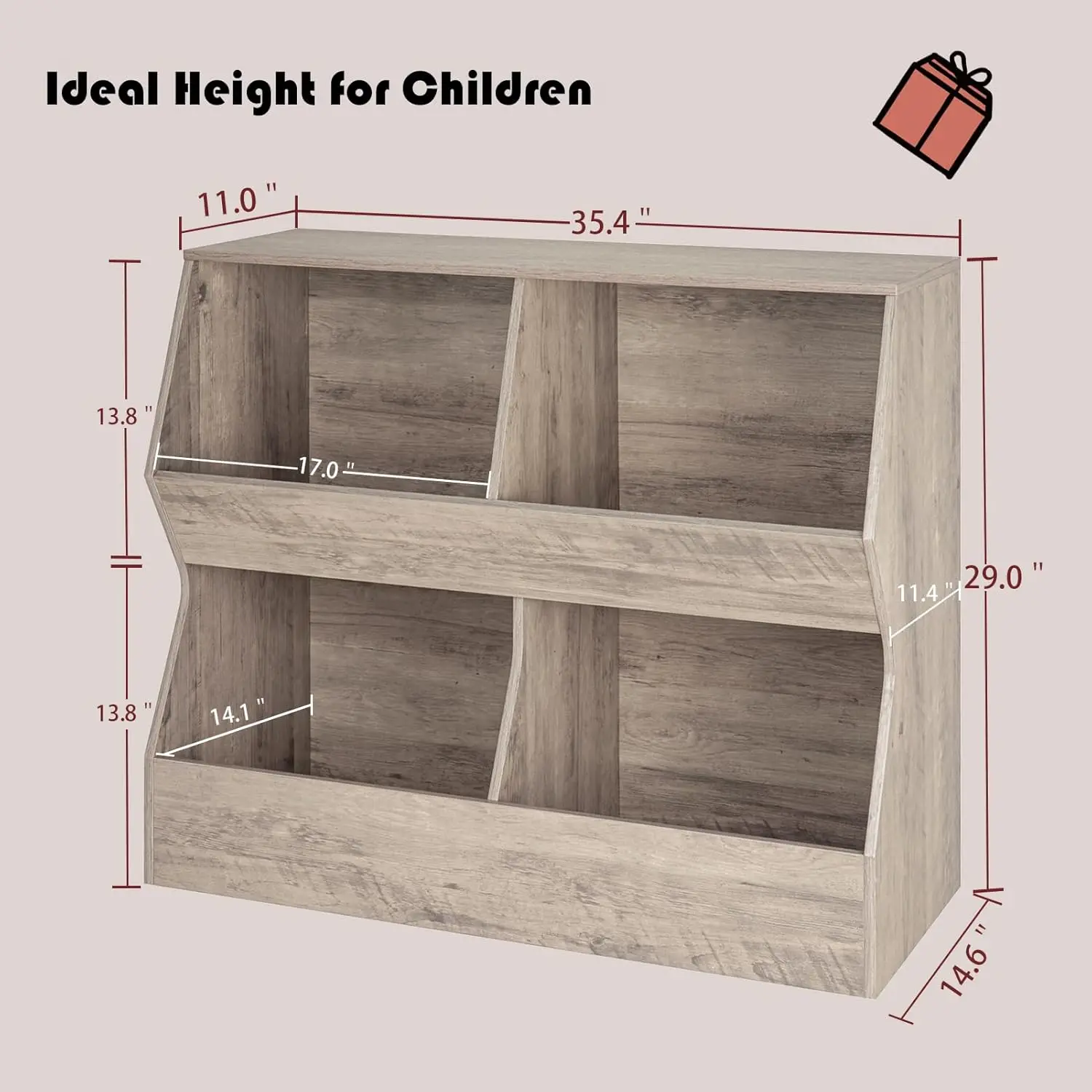 Perchero independiente con 14 ganchos, base de madera natural y altura ajustable para un fácil montaje