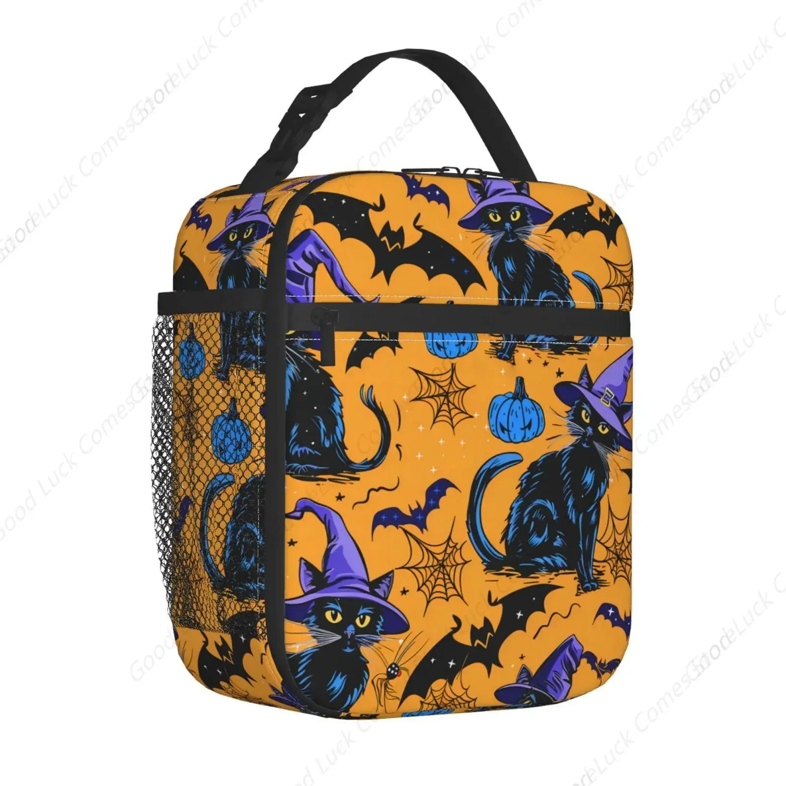 Black White Cat Lunch Box for Women Men Kids Adult Insulated Lunch Bag Reusable Lunch Cooler Tote Bag Portable Lunchbox