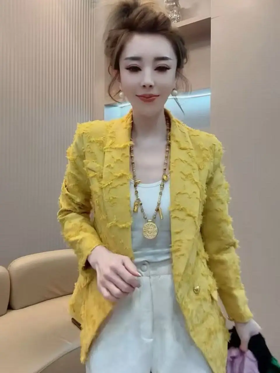 

Women's Suit Coat 2026 New Blazers Loose Slim Jacket