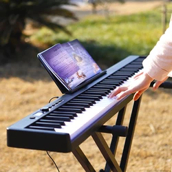 M MBAT Portable Electronic Organ 88 Keys Electronic Piano Keyboard MIDI Output Rechargeable Battery with Sustain Pedal Piano Bag