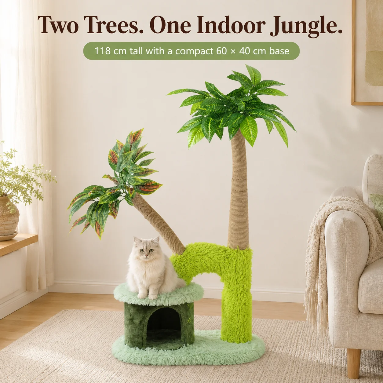 Torre de actividades para gato - Cat Scratching Post Sisal Tree Tower reseña y precio