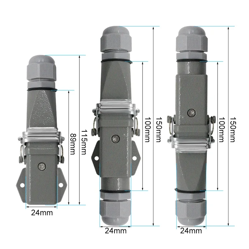 HDC-HA 4 Core (3+1)/5(4 +1)/6(5+1)/8 (7+1) Pins  Heavy Duty Connector Aviation Industry Waterproof Plug And Socket