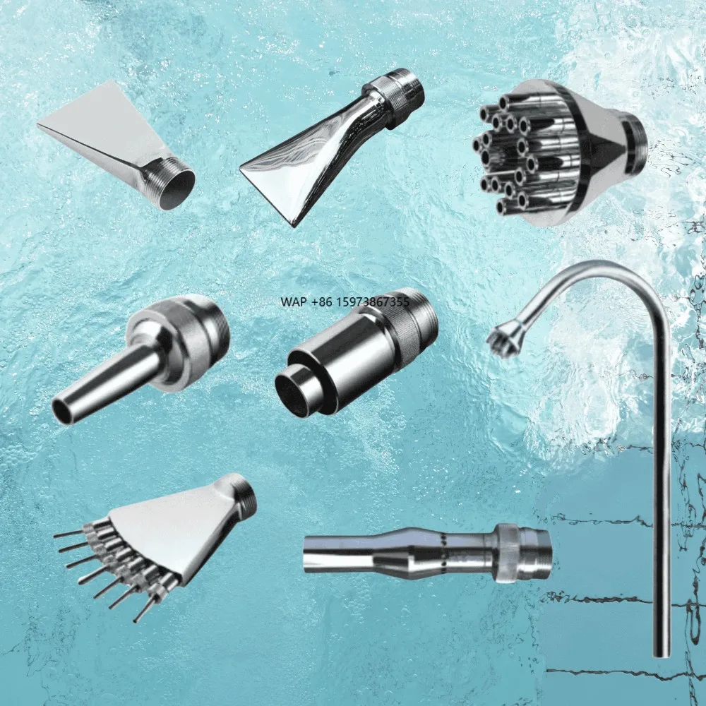 

Stainless Steel Swimming Pool Massage Jet Spa Accessories All Copper Chrome Plated Nozzle Water Curtain Nozzle Impact Bath