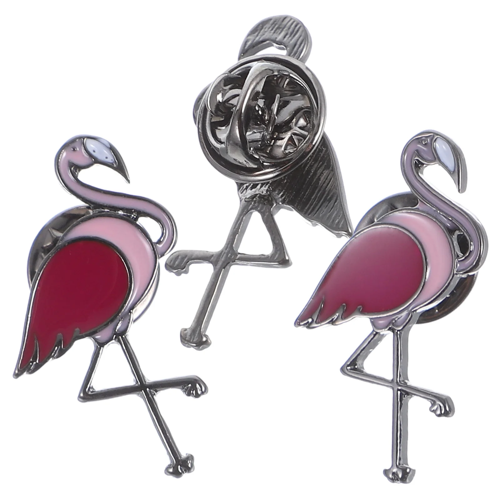 3 قطعة فلامنغو بروش دبوس أنيق نمط الزخرفية التلبيب دبابيس للنساء الرجال حفل زفاف الأزياء والمجوهرات الإكسسوار #4