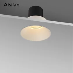 Aisilan Modern LED Recessed Downlight  Frameless Built-in Spot Lamp Minimalist Convenient Installation for Living Room Bedroom