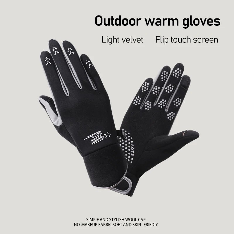 Guantes cálidos de invierno para pantalla táctil para hombres y mujeres, guantes para correr, ciclismo, pesca, impermeables y a prueba de viento