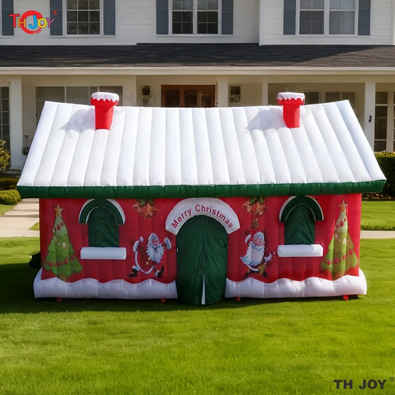 8x4m opblaasbaar kersthuis kerstfeesttent Santa's Grotto tent voor vakanties