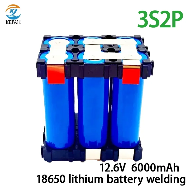 2S-6S battery pack customized 18650 lithium battery pack welding, 3000/6000mAh, 8.4V, 12.6V, 16.8V, 21V, 25.5V