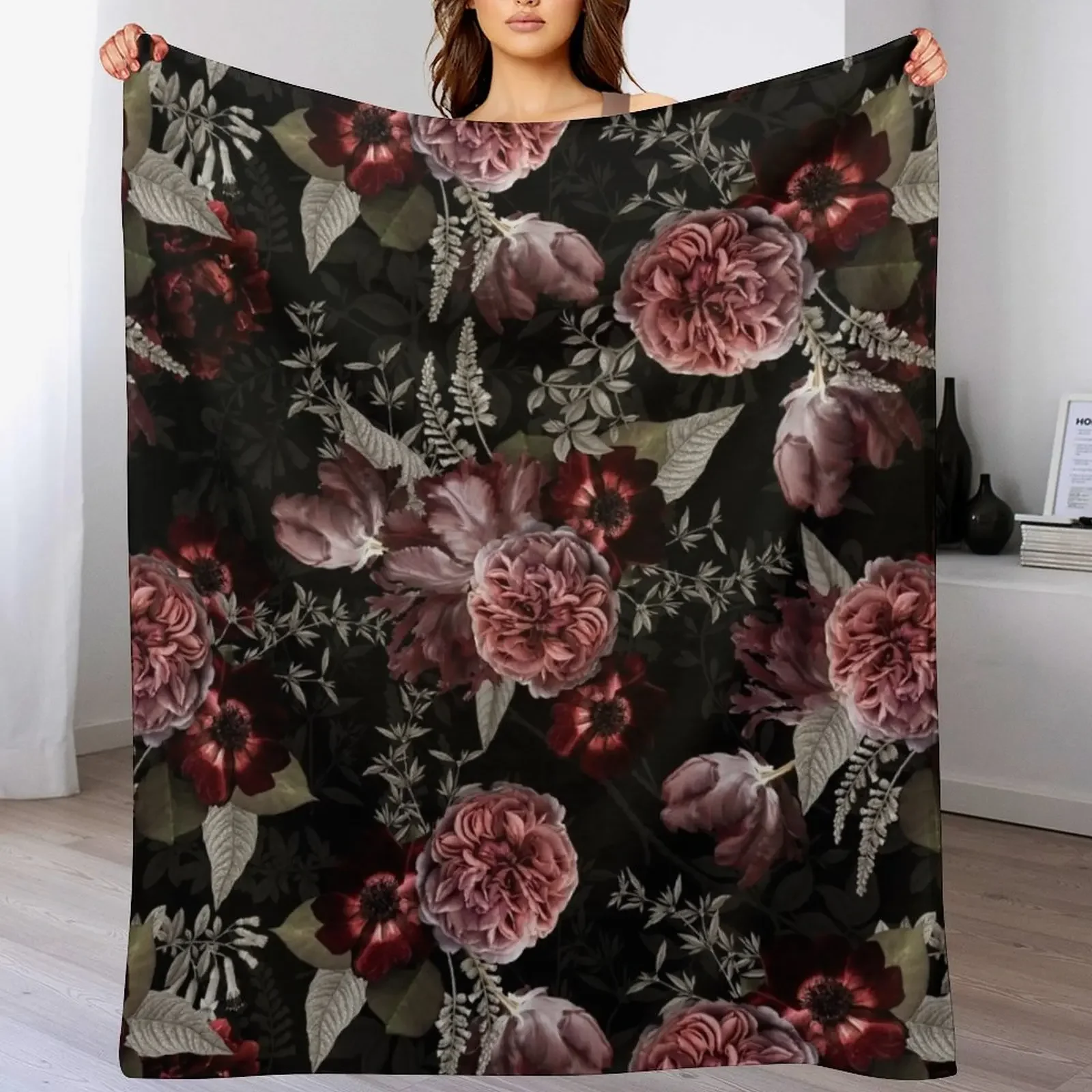 

Dutch Vintage Roses And Tulips Pattern Throw Blanket Soft Plush Plaid sofa bed For Baby halloween Blankets