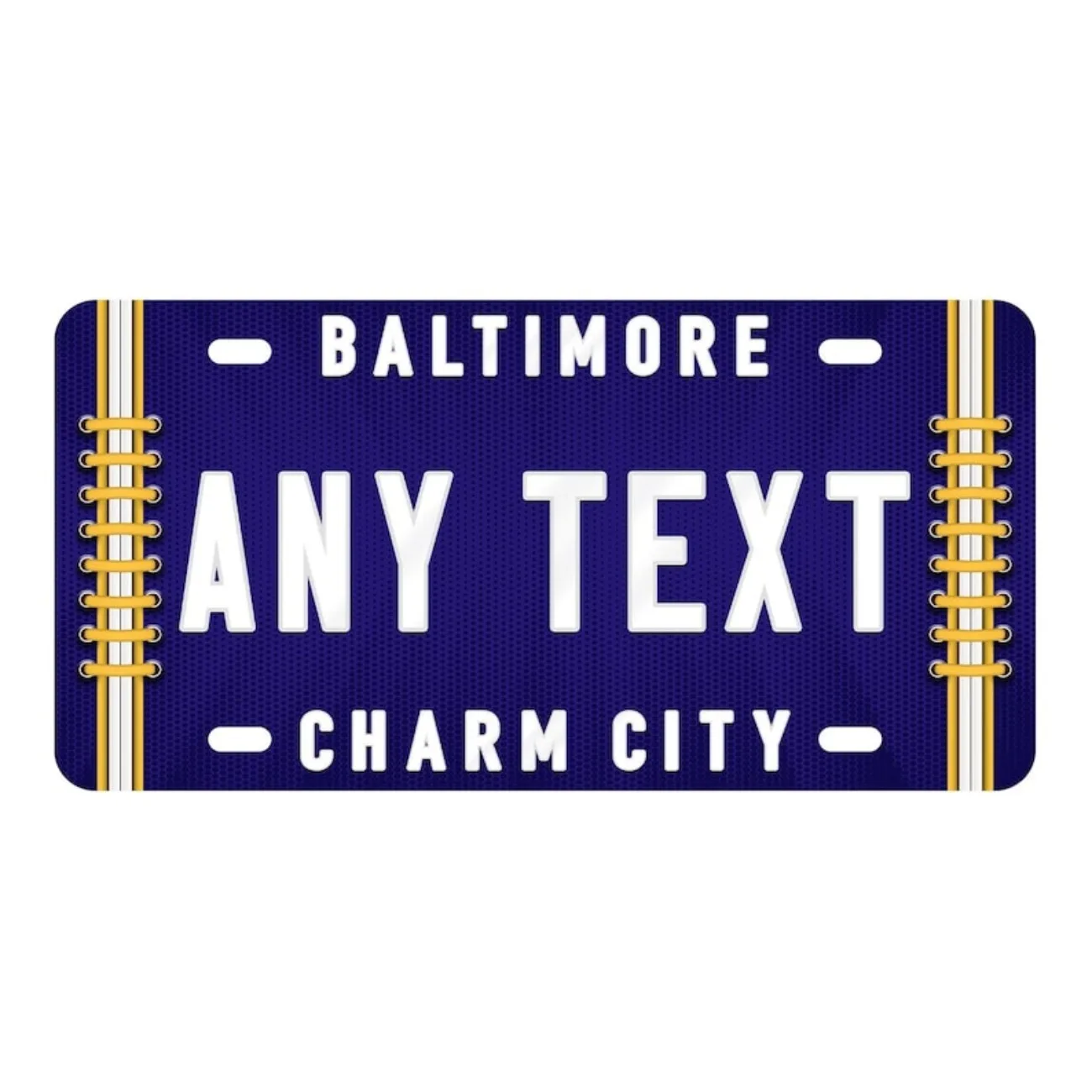 لوحة ترخيص ألومنيوم بالتيمور رافينز مخصصة مخصصة - ديكور السيارة/المنزل 2 مرات تذكارية للأبطال (الديكور فقط) #5