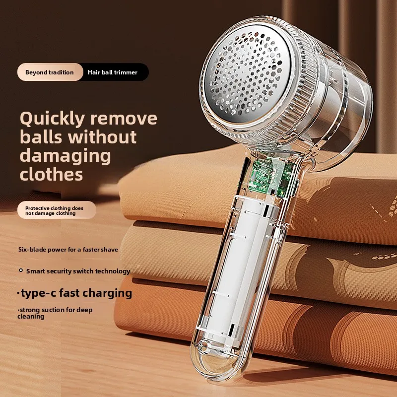 

Новый полностью прозрачный ручной электрический триммер-шерсторез с шестью лезвиями, перезаряжаемый, для домашнего использования