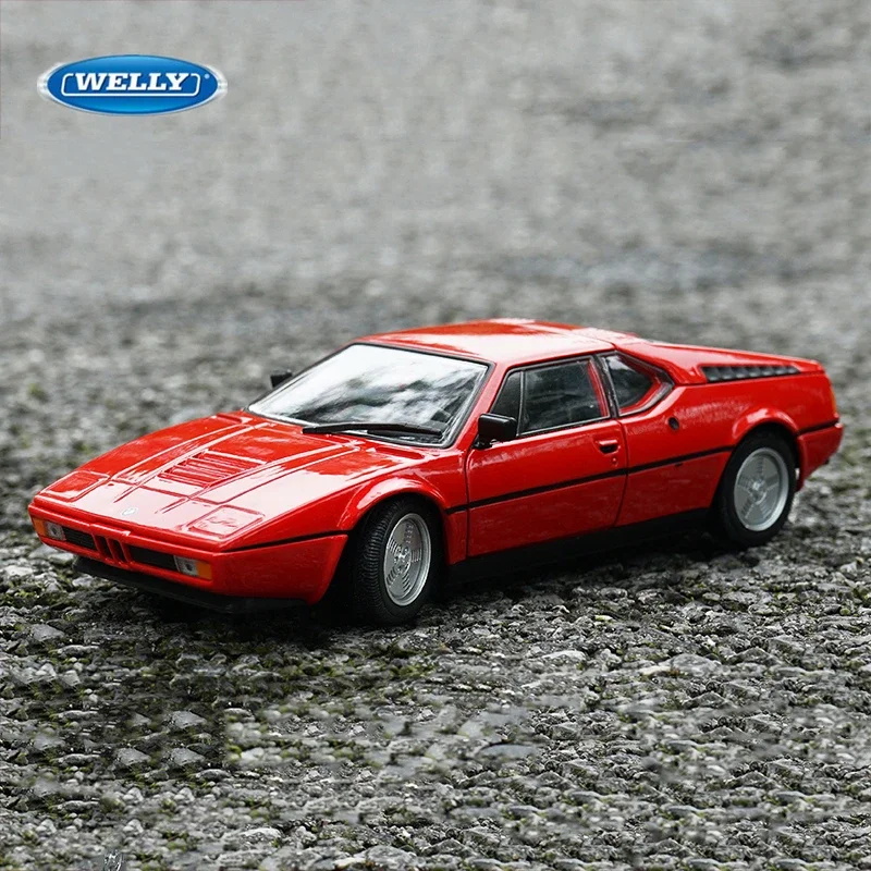 

WELLY 1:24 BMW M1 Sports Car Alloy Model Diecast Metal Toy Racing Classic Car Model High Simulation Collection Children Toy Gift