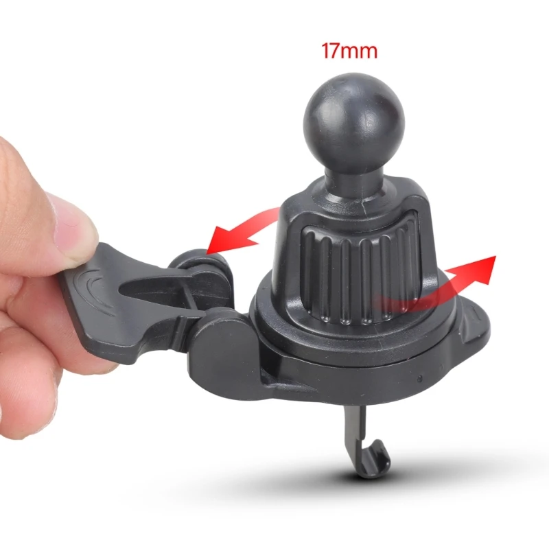 Q22A Car Mount 17mm Joint Ball Head Grip Holder Air Vent Clips Outlet Rotating Hook